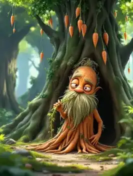 Die knorrige Karottenwurzel